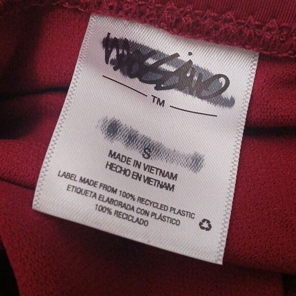 Mossimo 2 pc striped solid maroon bottom bikini bathing suit swimsuit Sz S NWT - Picture 7 of 7